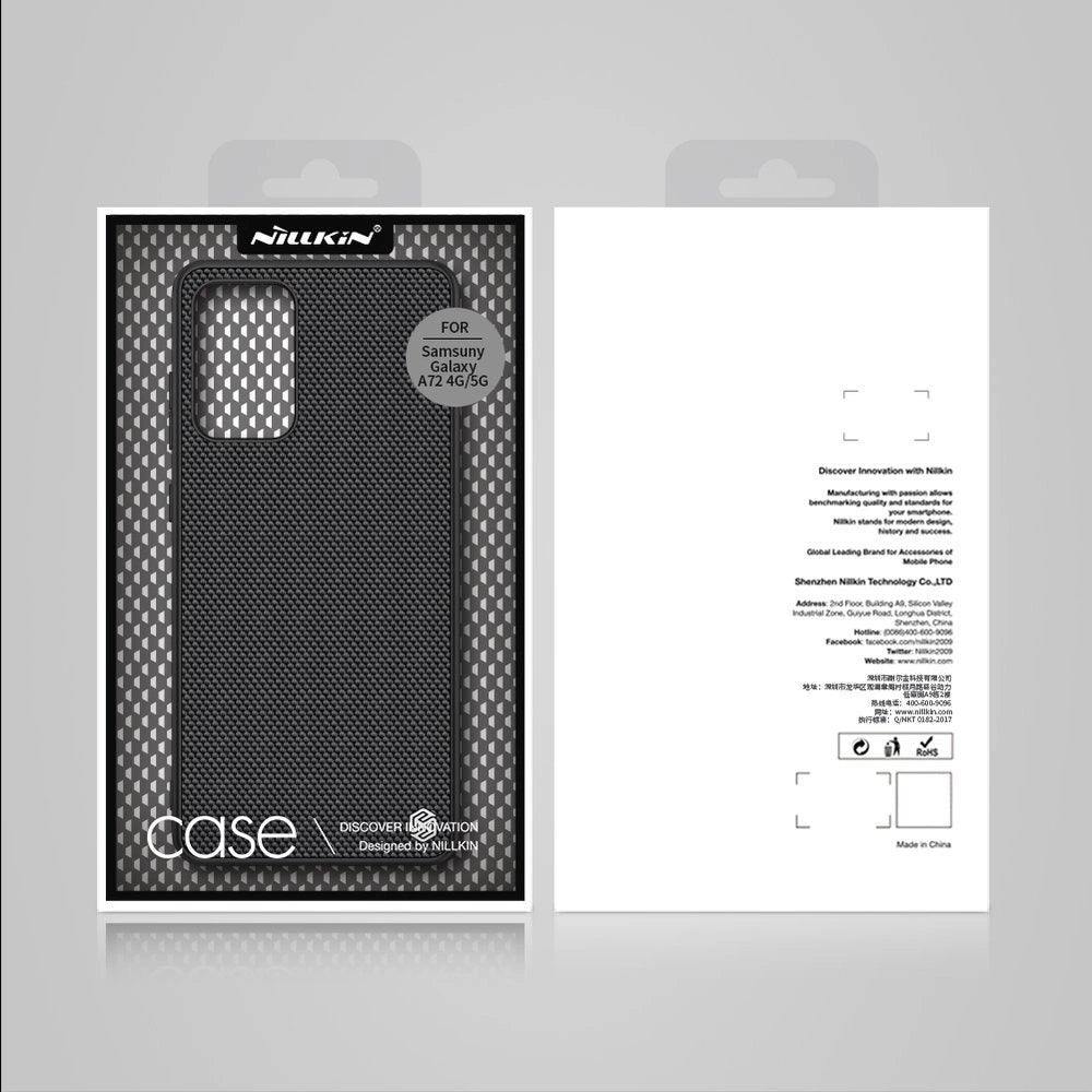 Nillkin Textured Case durable reinforced case with gel frame and nylon back for Samsung Galaxy A72 4G black_4