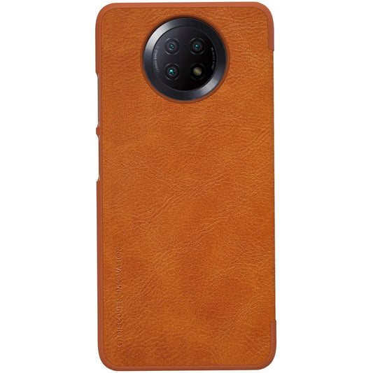 Nillkin Qin leather holster case for Xiaomi Redmi Note 9T 5G brown_0