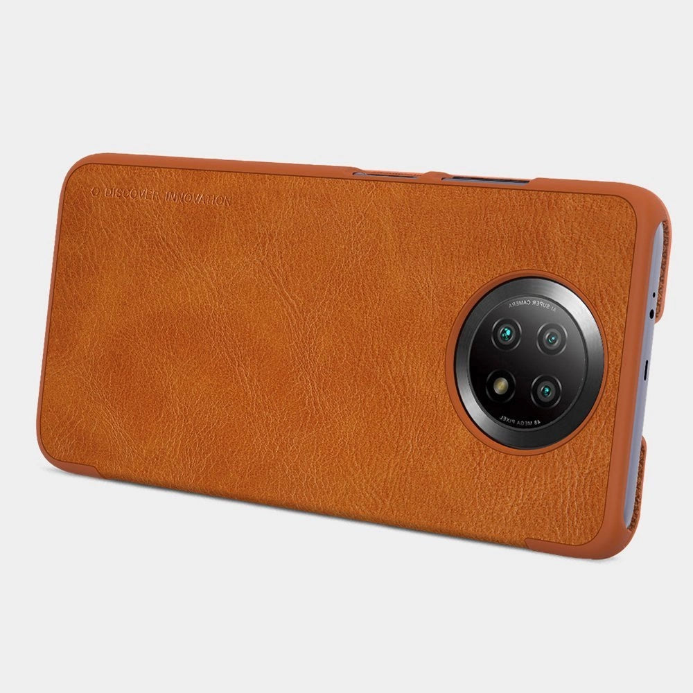 Nillkin Qin leather holster case for Xiaomi Redmi Note 9T 5G brown_5