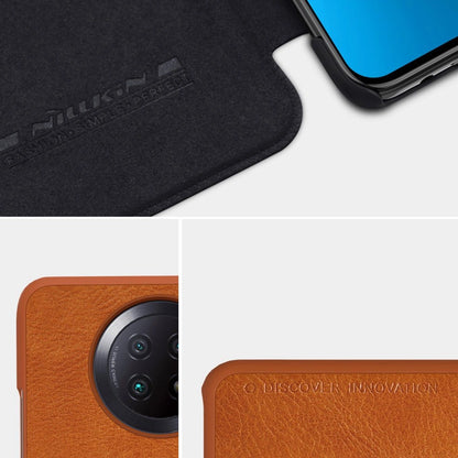 Nillkin Qin leather holster case for Xiaomi Redmi Note 9T 5G brown_22