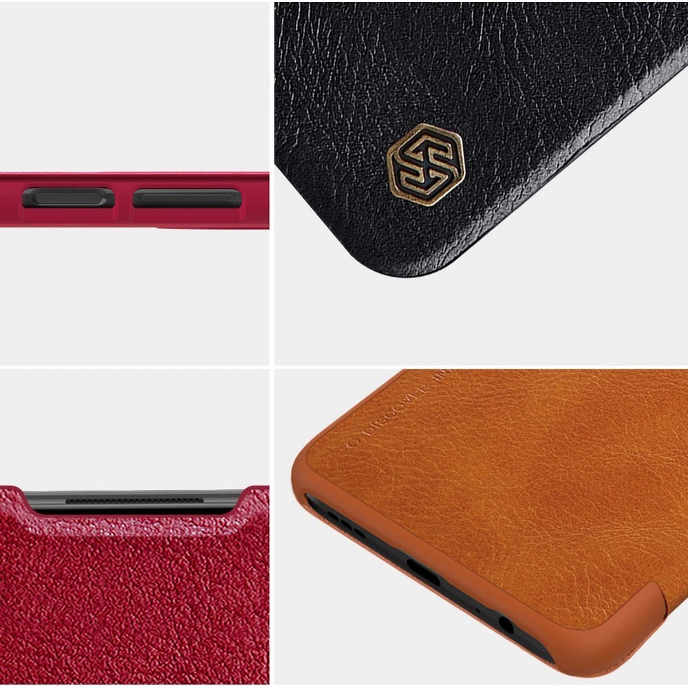 Nillkin Qin leather holster case for Xiaomi Redmi Note 9T 5G brown_23
