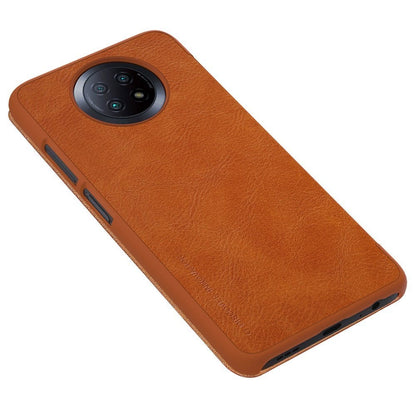 Nillkin Qin leather holster case for Xiaomi Redmi Note 9T 5G brown_3