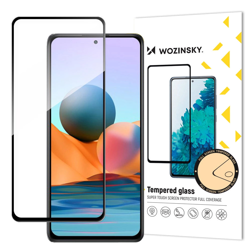 Wozinsky Super Durable Full Glue Full Screen Tempered Glass with Frame Case Friendly Xiaomi Redmi Note 12 Pro+ / Note 12 Pro / Note 12 5G / Note 12 / Xiaomi Redmi Note 10 Pro / Xiaomi 12T / 12 T Pro / Mi 11i / Mi 11T / Mi 11T Pro / POCO F3 / POCO X5 5G_0