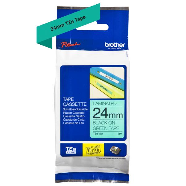 Etiquetas TZe-751 Brother / Preto_1