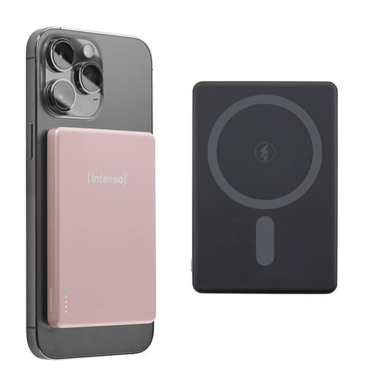Power Bank Mag Safe Intenso / 5000 mAh / Sem Fios / Rosa / 7344023_0