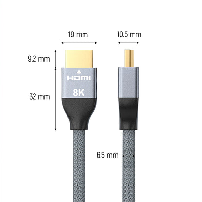Wozinsky cable HDMI 2.1 8K 60 Hz 48 Gbps / 4K 120 Hz / 2K 144 Hz 1 m Silver (WHDMI-10)_15