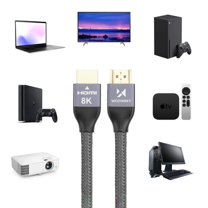 Wozinsky cable HDMI 2.1 8K 60 Hz 48 Gbps / 4K 120 Hz / 2K 144 Hz 5 m Silver (WHDMI-50)_3