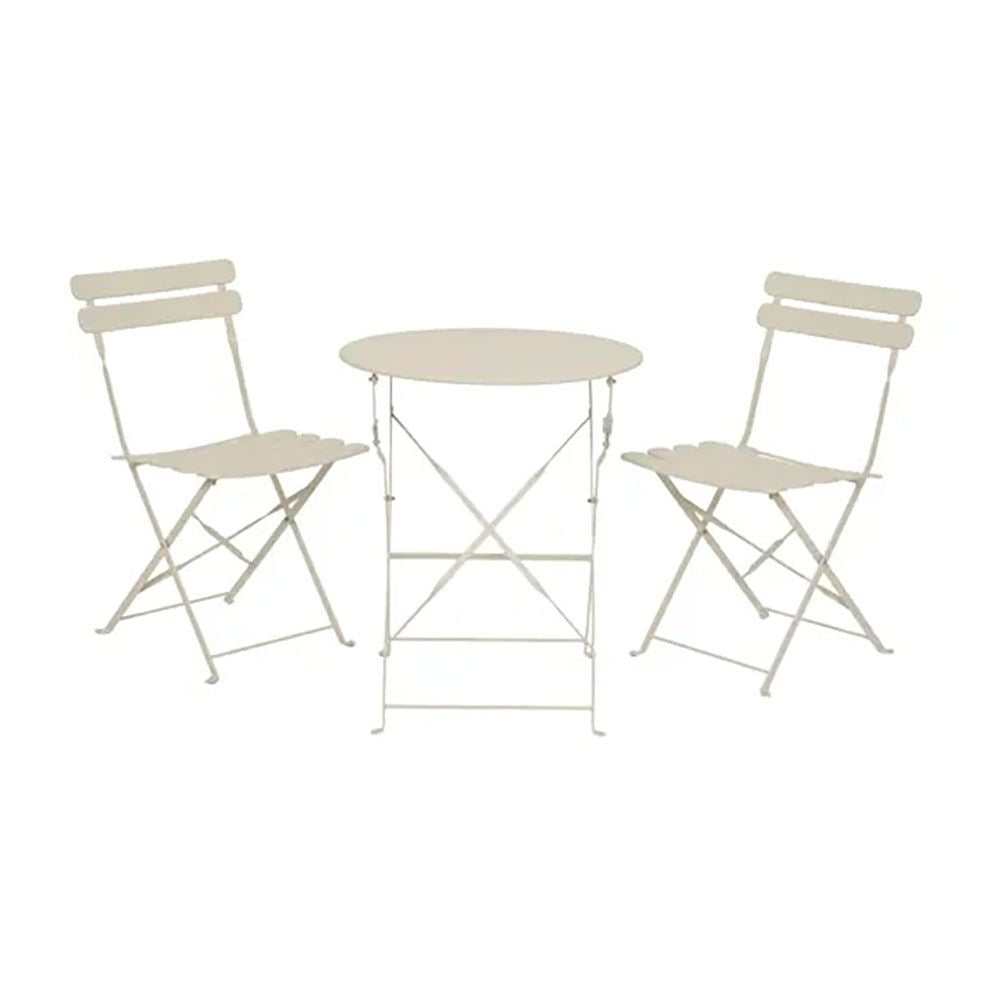 Conjunto de mesa e 2 cadeiras helsingborg, dobrÃ¡veis, em aÃ§o, branco_0