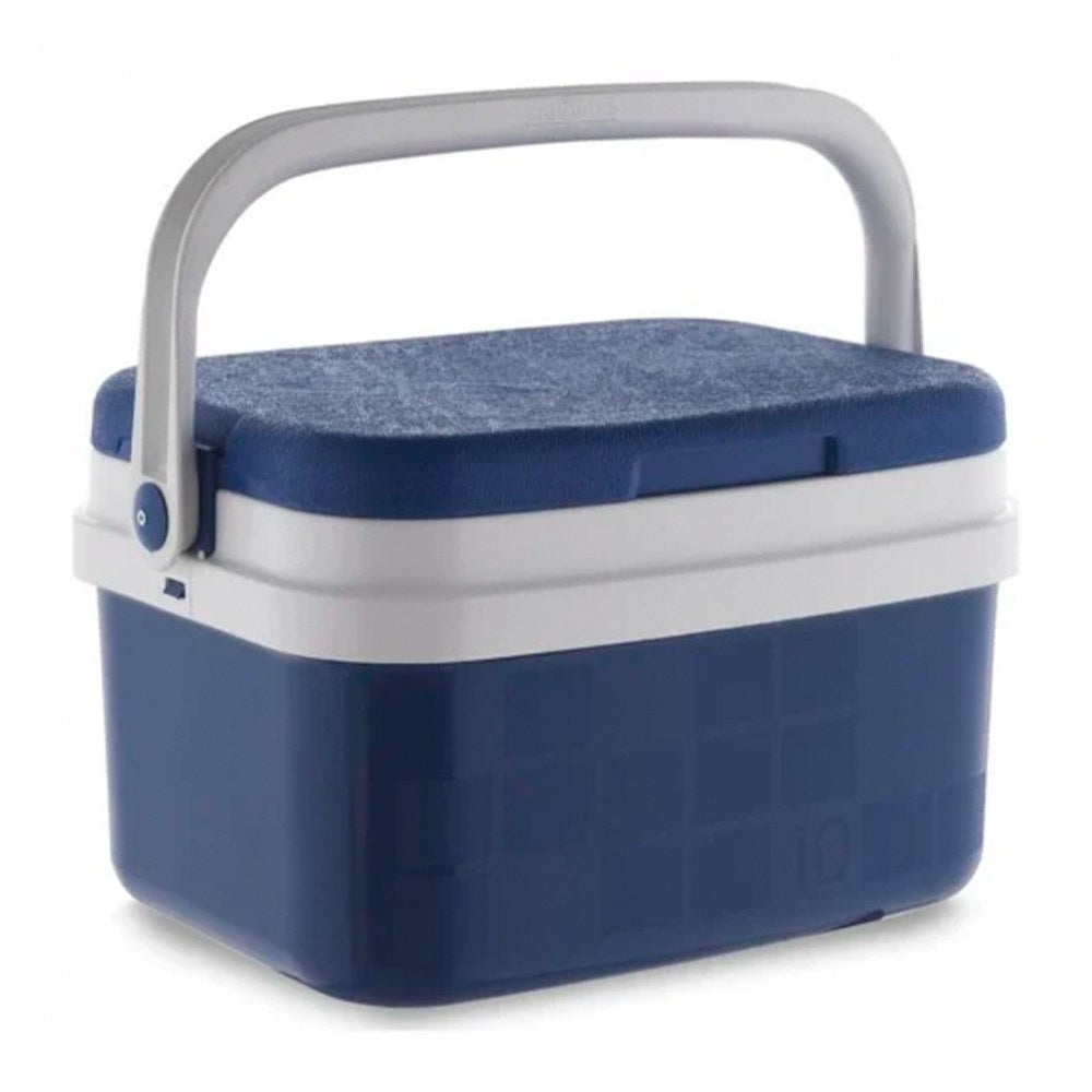 Caixa tÃ©rmica de camping de 10 litros, azul, 36,5 x 28 x 22 cm_0