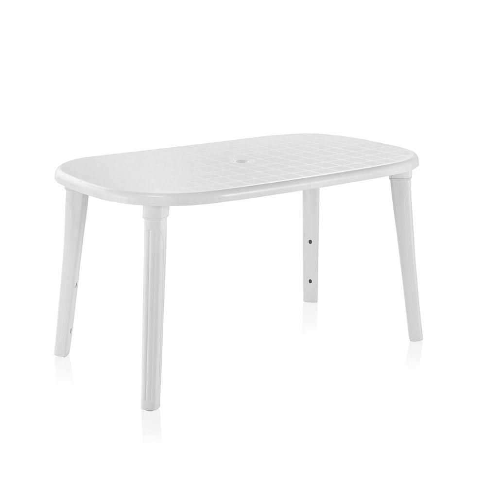 Mesa oval cancun, branca, para uso externo, 140 x 80 x 73 cm_0