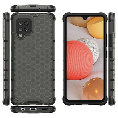 Honeycomb Case armor cover with TPU Bumper for Samsung Galaxy A42 5G black_1