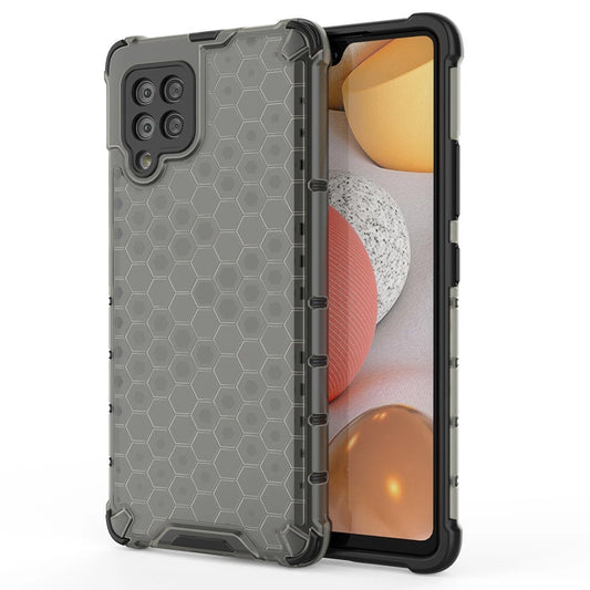 Honeycomb Case armor cover with TPU Bumper for Samsung Galaxy A42 5G black_0