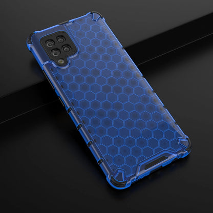 Honeycomb Case armor cover with TPU Bumper for Samsung Galaxy A42 5G blue_3