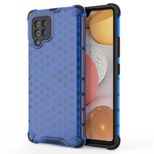 Honeycomb Case armor cover with TPU Bumper for Samsung Galaxy A42 5G blue_0