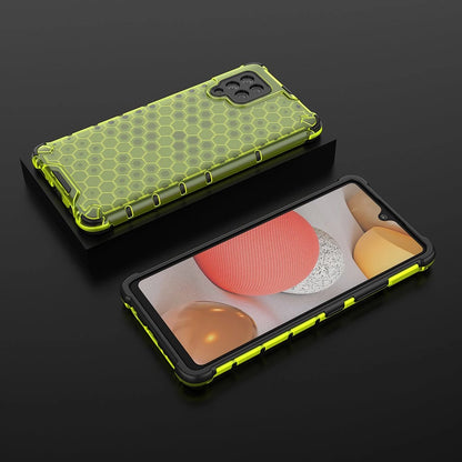 Honeycomb Case armor cover with TPU Bumper for Samsung Galaxy A42 5G green_2