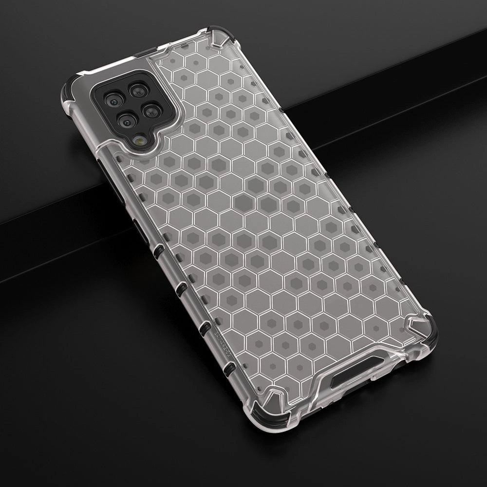 Honeycomb Case armor cover with TPU Bumper for Samsung Galaxy A42 5G transparent_12