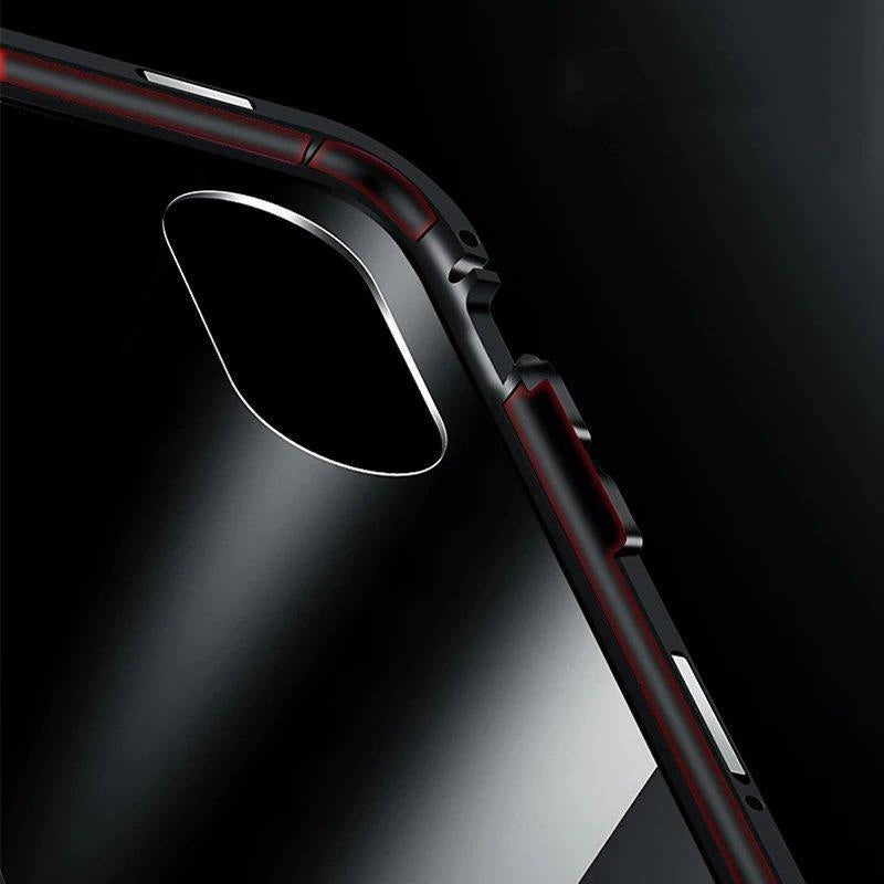 Wozinsky Full Magnetic Case Full Body Front and Back Cover with built-in glass for Vivo X60 black-transparent_11