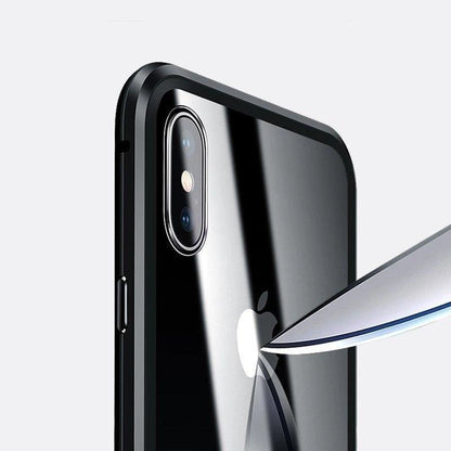 Wozinsky Full Magnetic Case Full Body Front and Back Cover with built-in glass for Vivo X60 black-transparent_12