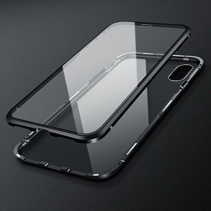 Wozinsky Full Magnetic Case Full Body Front and Back Cover with built-in glass for Vivo X60 black-transparent_20