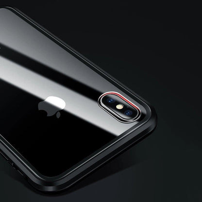 Wozinsky Full Magnetic Case Full Body Front and Back Cover with built-in glass for Vivo X60 black-transparent_21