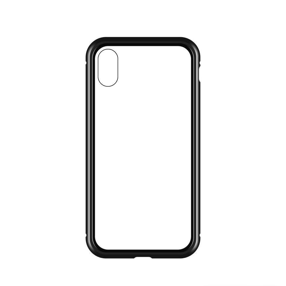 Wozinsky Full Magnetic Case Full Body Front and Back Cover with built-in glass for Vivo X60 black-transparent_2