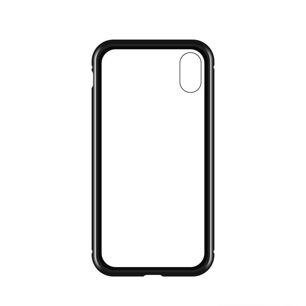Wozinsky Full Magnetic Case Full Body Front and Back Cover with built-in glass for Vivo X60 black-transparent_3