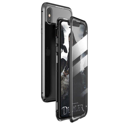 Wozinsky Full Magnetic Case Full Body Front and Back Cover with built-in glass for Vivo X60 black-transparent_4