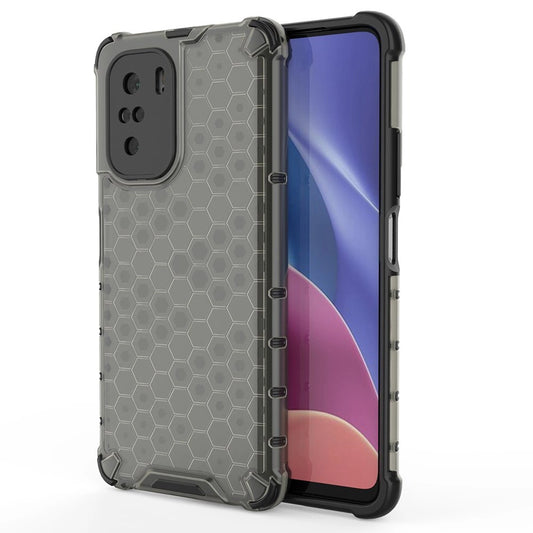 Honeycomb Case armor cover with TPU Bumper for Xiaomi Redmi K40 Pro+ / K40 Pro / K40 / Poco F3 black_0