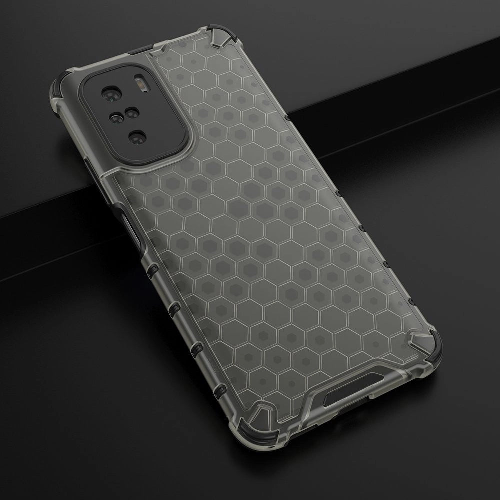Honeycomb Case armor cover with TPU Bumper for Xiaomi Redmi K40 Pro+ / K40 Pro / K40 / Poco F3 black_3