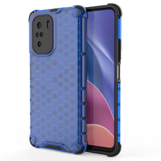 Honeycomb Case armor cover with TPU Bumper for Xiaomi Redmi K40 Pro+ / K40 Pro / K40 / Poco F3 blue_0