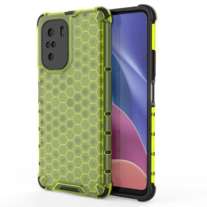 Honeycomb Case armor cover with TPU Bumper for Xiaomi Redmi K40 Pro+ / K40 Pro / K40 / Poco F3 green_0