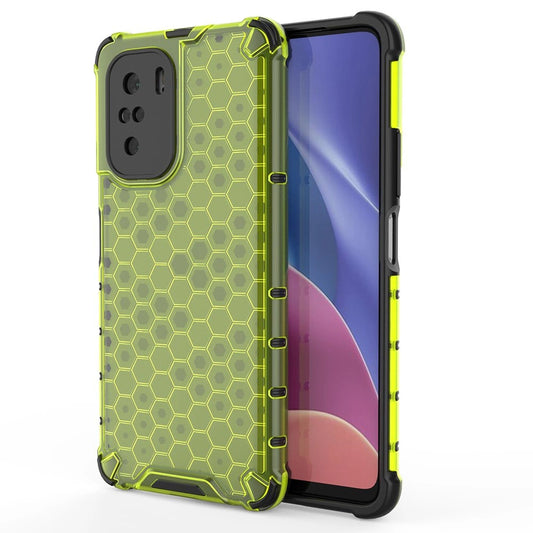Honeycomb Case armor cover with TPU Bumper for Xiaomi Redmi K40 Pro+ / K40 Pro / K40 / Poco F3 green_0