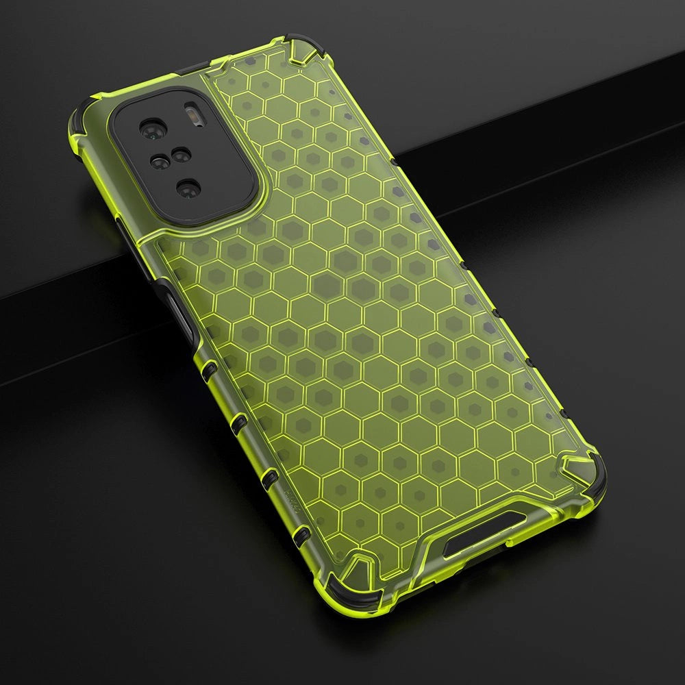 Honeycomb Case armor cover with TPU Bumper for Xiaomi Redmi K40 Pro+ / K40 Pro / K40 / Poco F3 green_3