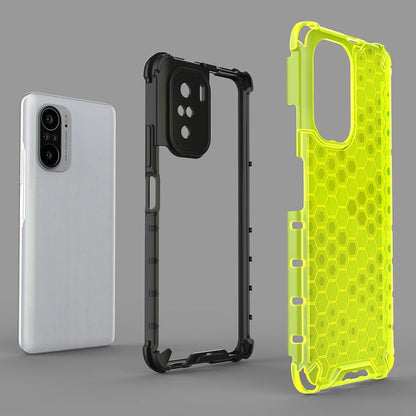 Honeycomb Case armor cover with TPU Bumper for Xiaomi Redmi K40 Pro+ / K40 Pro / K40 / Poco F3 green_4