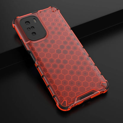 Honeycomb Case armor cover with TPU Bumper for Xiaomi Redmi K40 Pro+ / K40 Pro / K40 / Poco F3 red_3