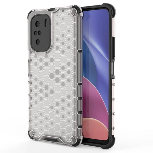 Honeycomb Case armor cover with TPU Bumper for Xiaomi Redmi K40 Pro+ / K40 Pro / K40 / Poco F3 transparent_0