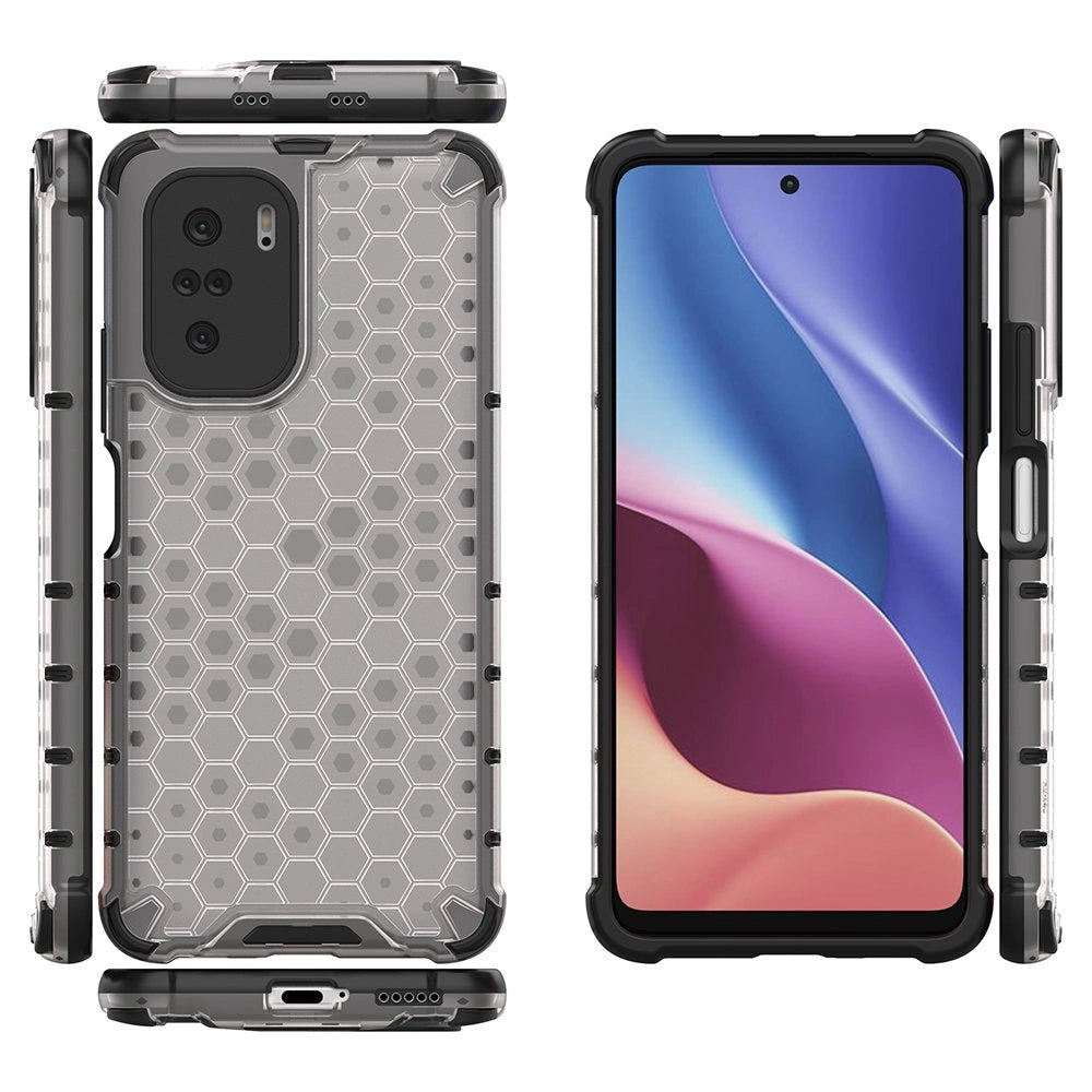 Honeycomb Case armor cover with TPU Bumper for Xiaomi Redmi K40 Pro+ / K40 Pro / K40 / Poco F3 transparent_9
