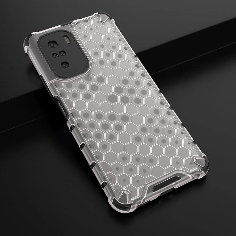 Honeycomb Case armor cover with TPU Bumper for Xiaomi Redmi K40 Pro+ / K40 Pro / K40 / Poco F3 transparent_11