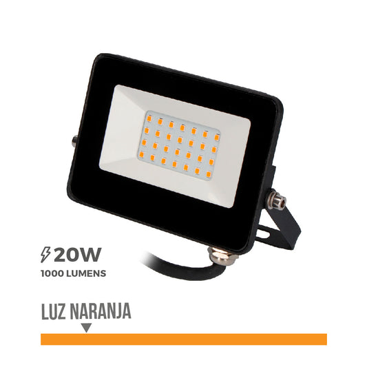 Projector led 20w 1000lm luz laranja 12x8,8x2,4cm edm_0