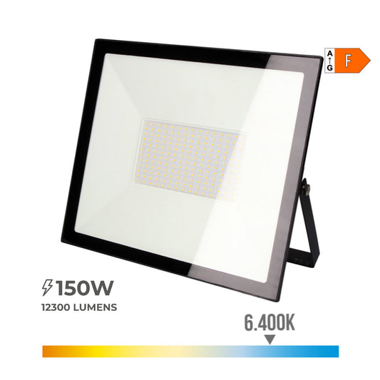 Projetor led 150w 12300lm 6400k luz fria 35x31x4,5cm edm_0