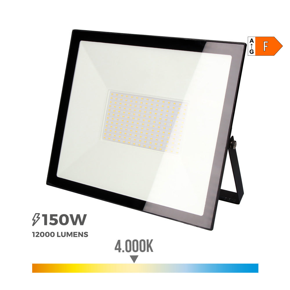 Projetor led 150w 12000lm 4000k luz dia 35x31x4,5cm edm_0