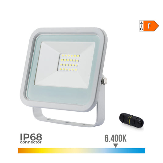 Projetor led 20w 1400lm 6520k luz fria 12,4x10,6x2,8cm cor branco edm_0