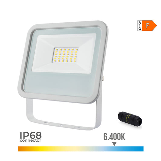 Projetor led 30w 2370lm 6400k luz fria 15,8x2,9x13,5cm cor branco_0