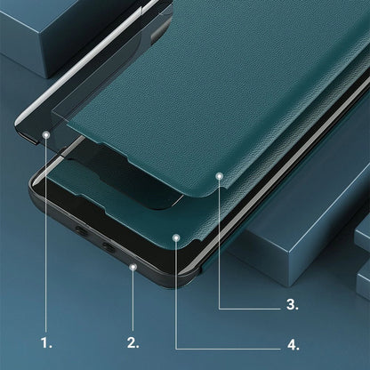 Eco Leather View Case Elegant Flip Cover Case with Stand Function Xiaomi Redmi K40 Pro + / K40 Pro / K40 / Poco F3 Orange_11