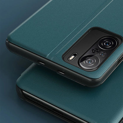 Eco Leather View Case Elegant Flip Cover Case with Stand Function Xiaomi Redmi K40 Pro + / K40 Pro / K40 / Poco F3 Orange_8