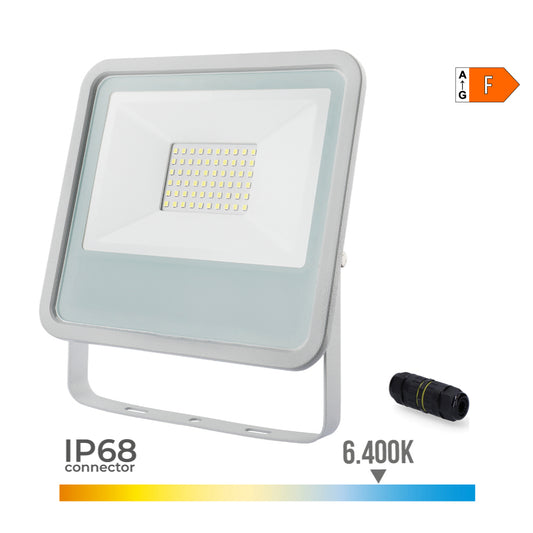 Projetor led 50w 4000lm 6400k luz fria 19,2x2,9x17,5cm cor branco edm_0