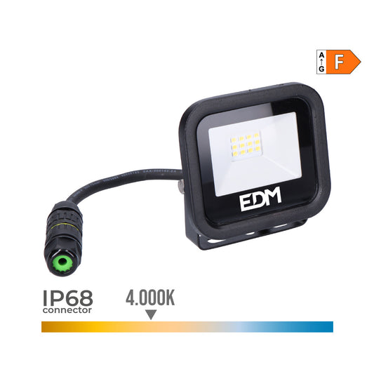 Projetor led 10w 800lm 4000k luz dia black series 9,2x8,1x2,7cm edm_0