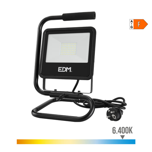 Projetor led com pÃ© 50w 4000lm 6400k black series edm_0
