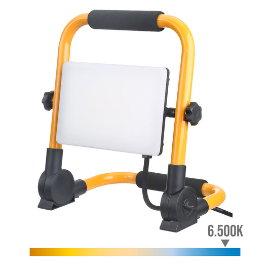 Projetor led com suporte 50w 5.400lm 6.000k luz fria, 260,1 x 175,3 x 283,8 mm_0