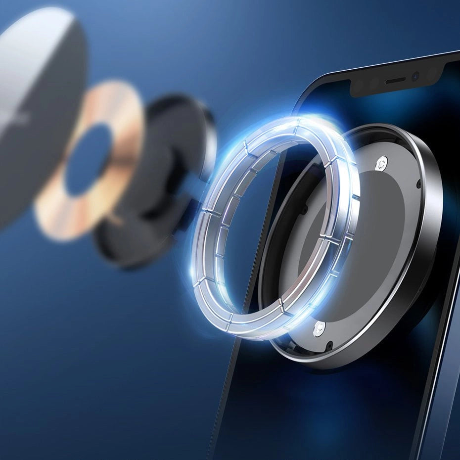 Baseus magnetic car phone holder wireless Qi charger 15 W (MagSafe compatible for iPhone) black (WXJN-01)_25